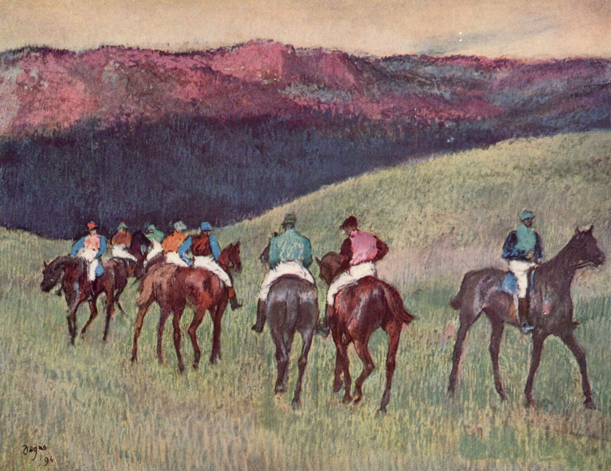 Racehorses in a Landscape 1894
